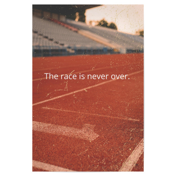 Poster "Race Is Never Over" artboxONE - Sport / Motivation
