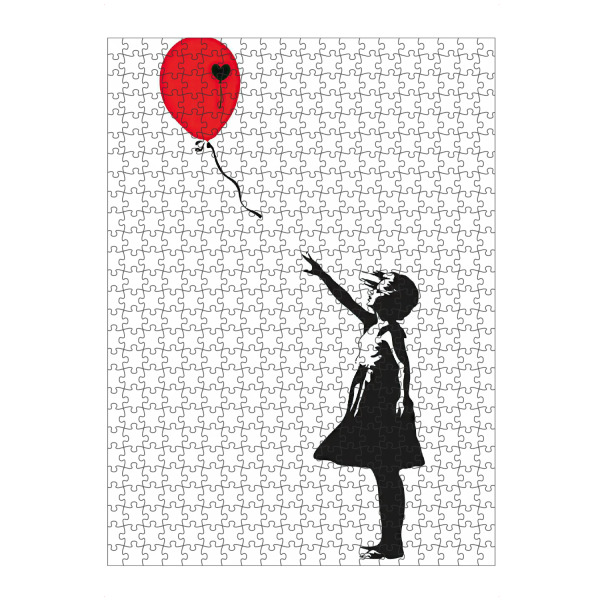 Puzzle Ravensburger "Mädchen mit dem Luftballon" artboxONE - Menschen,Streetart - Ballon,Mädchen,Grafitti,Modern,Schlicht,Ikonisch - Bild ballon