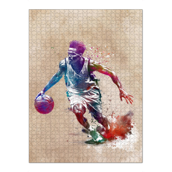Puzzle Ravensburger "Basketballspieler Sportkunst F" artboxONE - Sport,Sport / Sommerspiele - Korb,Basketball,Ball,Sport,Illustration,Grafik