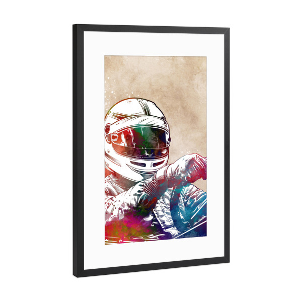 Poster mit Rahmen Schwarz (Metallic) "Rennsportkunst C" artboxONE - Sport / Motorsport,Sport - Rennfahrer,Rennsport,Sport,Motor,Motorsport,Grafik