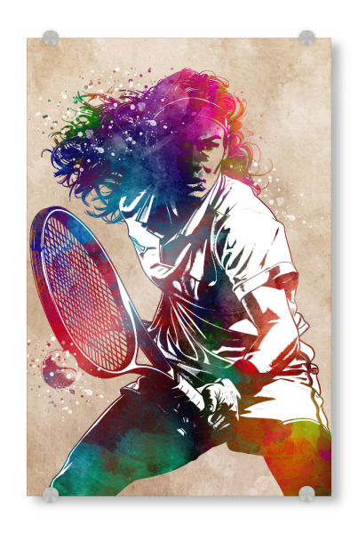 Acrylglasbild "Tennissportkunst C" artboxONE - Sport,Sport / Motivation - Tennis,Tennisspieler,Spieler,Spiel,Sport