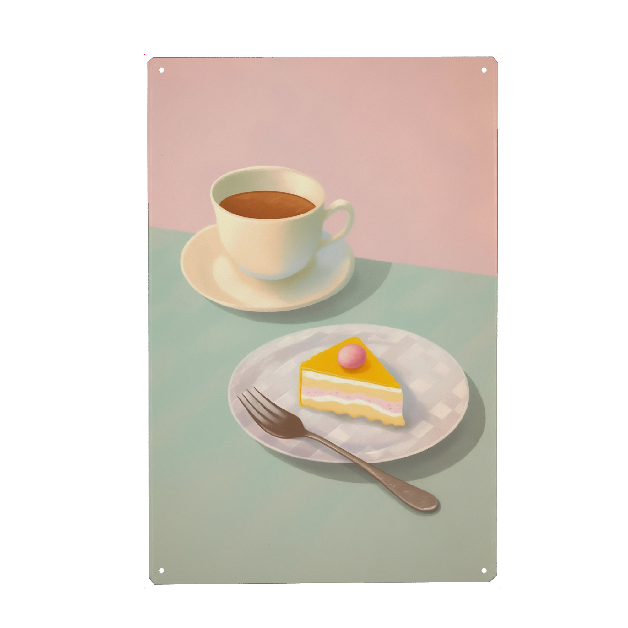 Holzbild "Kuchen gesicht" artboxONE - Essen & Trinken