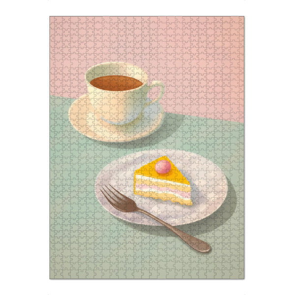 Puzzle Ravensburger "Kuchen gesicht" artboxONE - Essen & Trinken