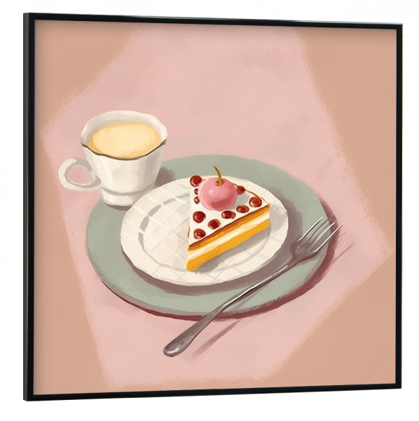 Poster mit schwarzem Rahmen 30x30 cm "Torten Liebe" artboxONE - Essen & Trinken