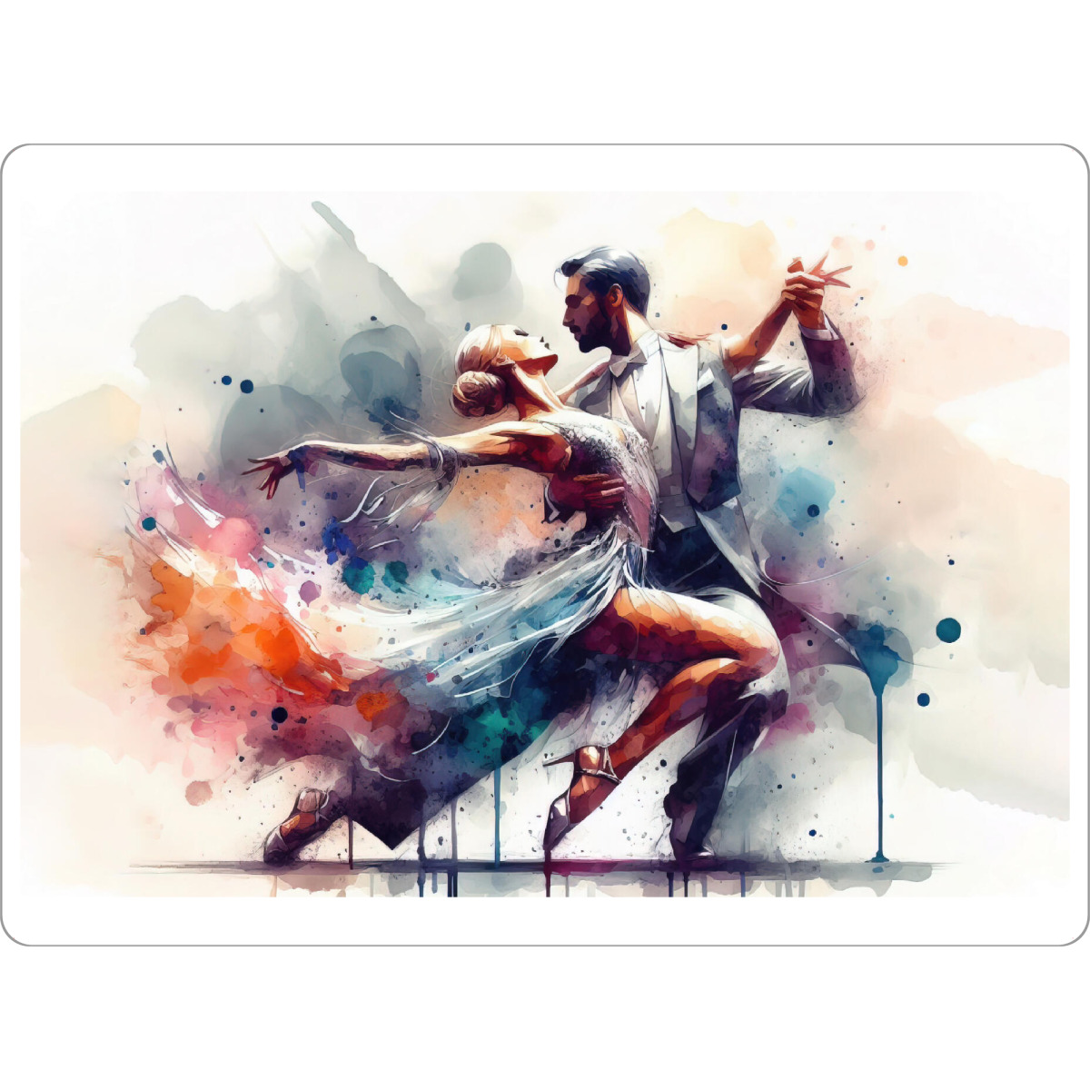 Tischset "Tanzendes Paar in Aquarell" artboxONE - Musik,Sport / Motivation