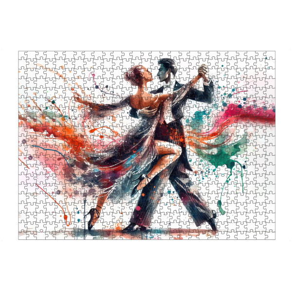 Puzzle Ravensburger "Tanzendes Paar in Aquarell D" artboxONE - Musik,Sport / Motivation