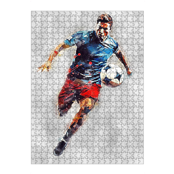 Puzzle Ravensburger "Football Color Grey C (matart)" artboxONE - Sport / Fußball - Fußball,Fußballspieler,Spieler,Ball,Mannschaft,Sport,Bunt,Aquarell