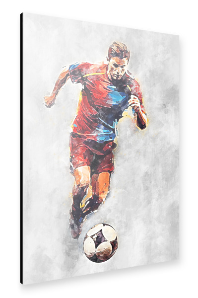 Alu-Dibond "Football Color Grey D (matart)" 30x20 cm artboxONE