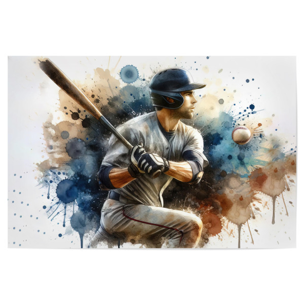 Poster "Baseballspieler C" artboxONE - Sport,Sport / Motivation