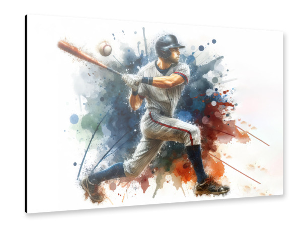Alu-Dibond "Baseballspieler F" 30x20 cm artboxONE