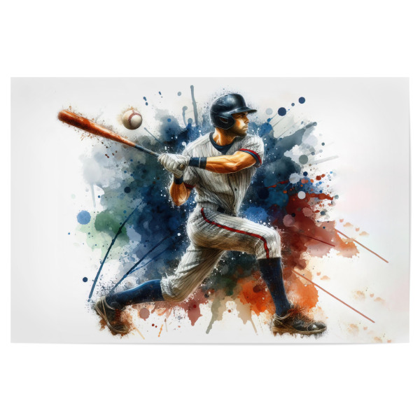 Poster "Baseballspieler F" artboxONE - Sport,Sport / Motivation