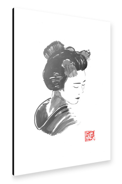 Alu-Dibond "Geisha-Maske" 30x20 cm artboxONE