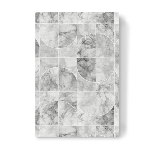 Leinwandbild "Marmorierte Geo-Fliesen gräulich" artboxONE - Geometrie,Marmor