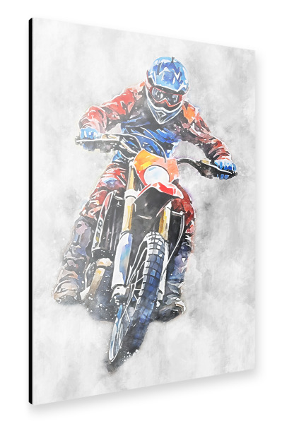 Alu-Dibond "Motocross Color Grey A (matart)" 30x20 cm artboxONE