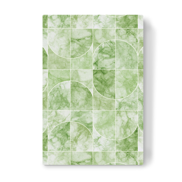 Leinwandbild "Marmorierte Geo-Fliesen grünlich" artboxONE - Geometrie,Marmor