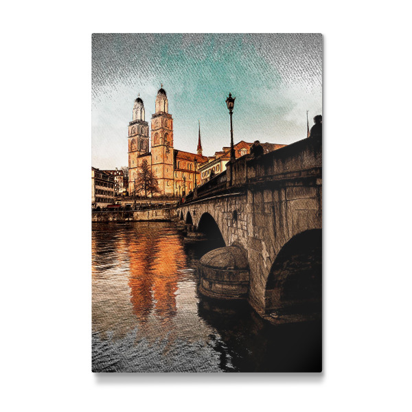 Galerie-Print "Zürich Münsterbrücke" 30x20 cm artboxONE