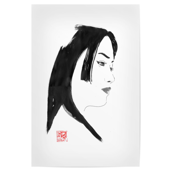 Poster "Arbeitende Frau" artboxONE - Schwarzweiß,Reise / Asien - Frau,Sumie,Japan,Geisha