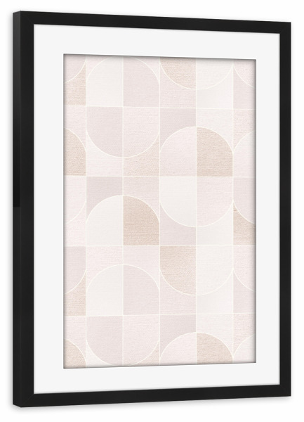 Poster mit Rahmen schwarz "Canvas Geo Tiles Neutral" artboxONE - Abstrakt,Geometrie