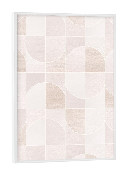 Poster mit weißem Rahmen "Canvas Geo Tiles Neutral" artboxONE - Abstrakt,Geometrie