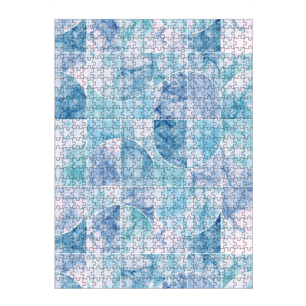 artboxONE Puzzle "Marmorierte Geofliesen bläulich" artboxONE - Geometrie,Marmor