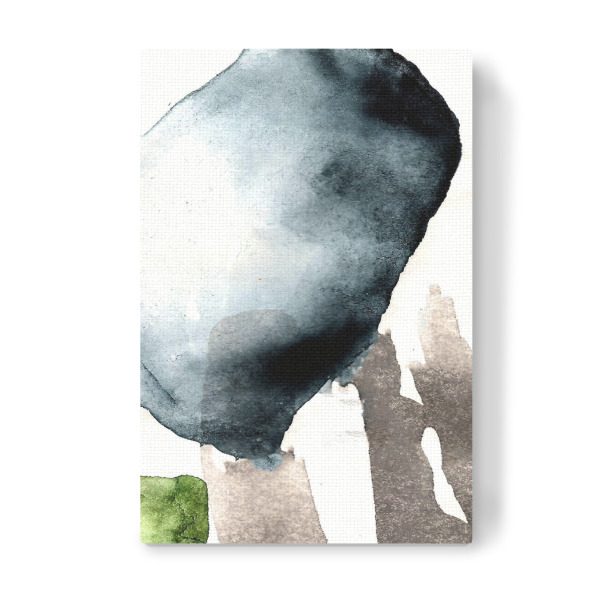 Leinwandbild "Zippo" artboxONE - Abstrakt - Aquarell,Tinte,Abstrakt,Malerei,Blau