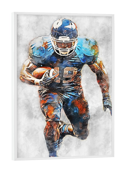 Poster mit weißem Rahmen "AF Color Grey E (matart)" artboxONE - Sport