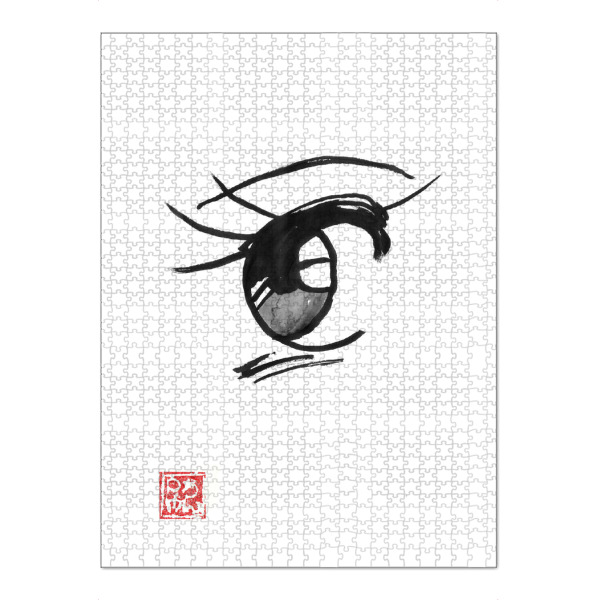 Puzzle Ravensburger "Manga 80er-Jahre-Auge" artboxONE - Reise / Asien - Sumie,Japan,Manga,Mädchen,80er jahre - Bild sumie