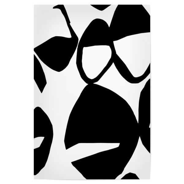 Poster "Baleio" artboxONE - Abstrakt - Abstrakt,Collage,Papier,Acryl,Schwarz und weiß