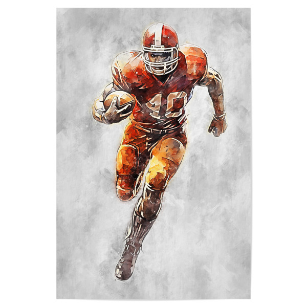 Poster "AF Color Grey D (matart)" artboxONE - Sport - American football,American,Football,Player,Ball,Team,Sport,Colorful,Watercolor