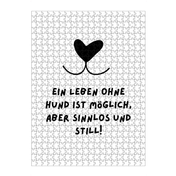 Puzzle Ravensburger "Hundebesitzer - Lebenskünstler" artboxONE - Typografie,Tiere,Lustig