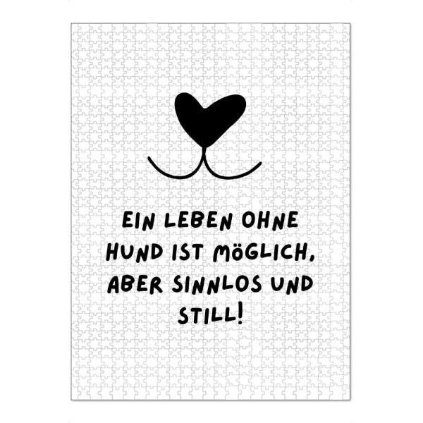 Puzzle Ravensburger "Hundebesitzer - Lebenskünstler" artboxONE - Typografie,Tiere,Lustig