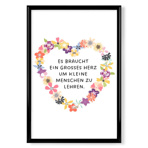 Großes Herz - Lehrerin/Erzieherin