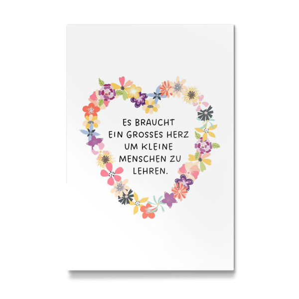 Galerie-Print "Großes Herz - Lehrerin/Erzieherin" 75x50 cm artboxONE