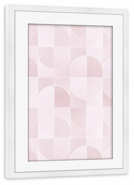 Poster mit Rahmen weiß "Canvas Geo Tiles Blush" artboxONE - Abstrakt,Geometrie