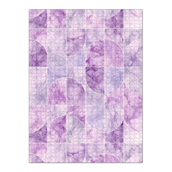 Puzzle Ravensburger "Marmorierte Geofliesen Lila" artboxONE - Geometrie,Marmor