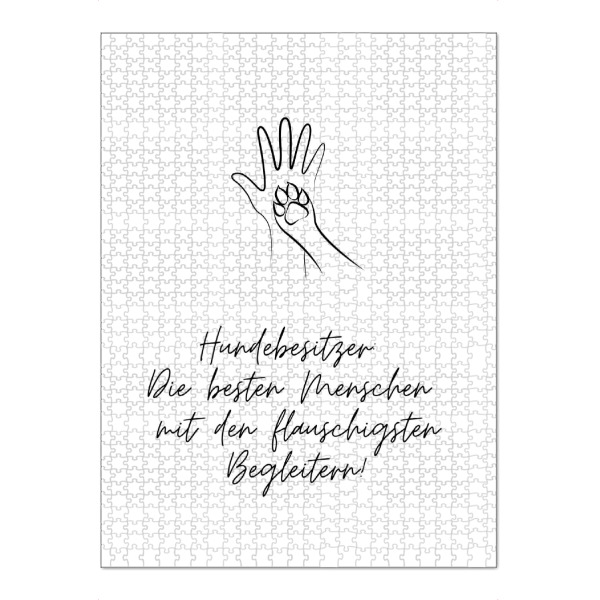 Puzzle Ravensburger "Hundebesitzer - bester Mensch" artboxONE - Typografie,Tiere,Liebe,Lustig