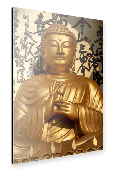 Alu-Dibond "Goldener Buddha" 30x20 cm artboxONE