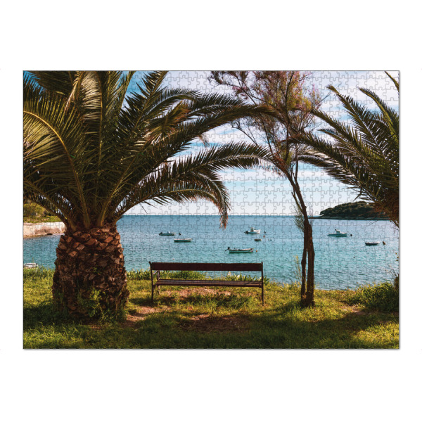 Puzzle Ravensburger "Of Palms And Ocean - Croatia" artboxONE - Natur,Reise,Reise / Strand und Meer