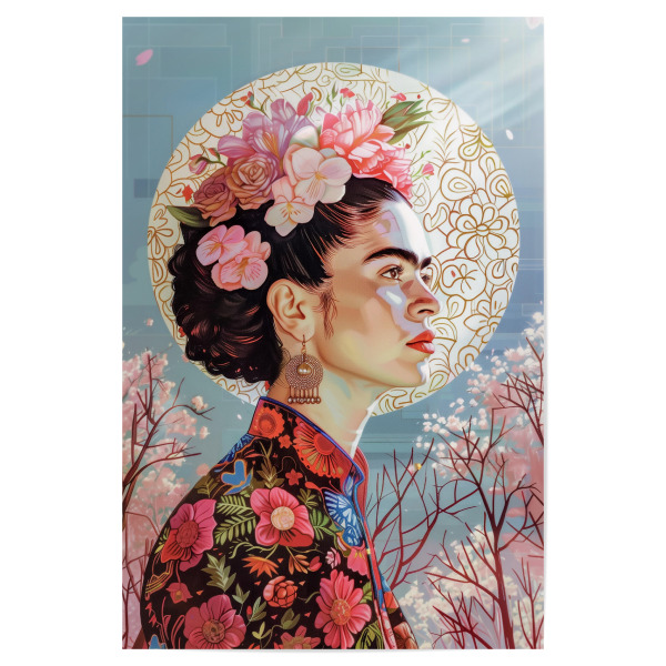 Poster "Kahlo's Blumenliebe" artboxONE - Floral,Menschen,Fashion