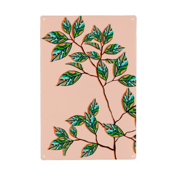 Holzbild "Pfirsichflaum botanisch" artboxONE - Natur,Floral