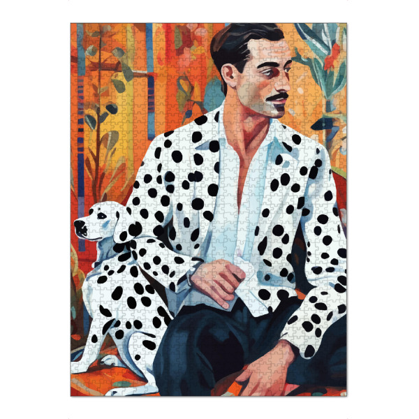 Puzzle Ravensburger "Dalmatian, Dog Pet Fashion Animal" artboxONE - Tiere