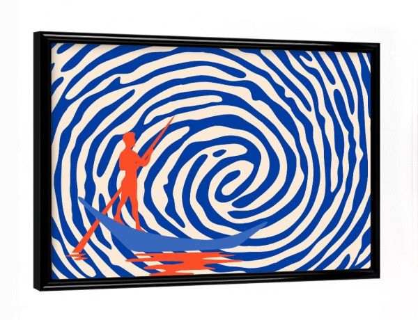 Poster mit schwarzem Rahmen "Whirlpool Vortex" artboxONE - Abstrakt
