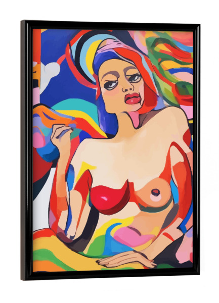 Poster mit schwarzem Rahmen "Die Feministin" artboxONE - Abstrakt,Menschen