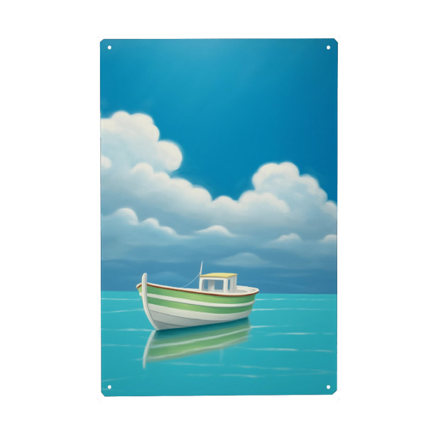 Metall Poster "Maritines Boot" artboxONE - Natur,Reise / Strand und Meer