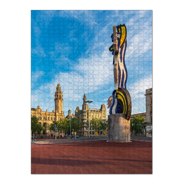 Puzzle Ravensburger "Skulptur in Barcelona" artboxONE - Reise,Architektur,Reise / Länder,Städte / Barcelona