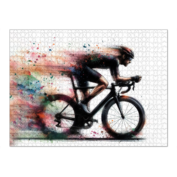 Puzzle Ravensburger "Radfahrer Läufer A" artboxONE - Sport,Sport / Motivation