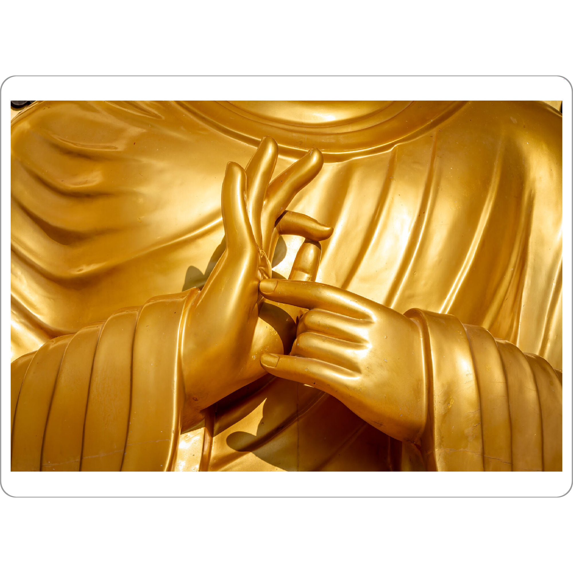 Tischset "Die Hände Buddhas" artboxONE - Architektur,Reise / Asien - Buddha,Buddhismus,Gold,Golden,Hand,Hände,Gebet,Asien,Nepal,Indien - Bild buddha