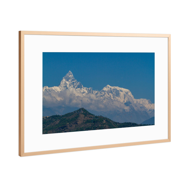 Poster mit Rahmen Kupfer "Annapurna bei Pokhara in Nepal" artboxONE - Natur,Reise / Asien - Annapurna,Himalaya,Berg,Berggipfel,Nepal,Asien,Pokhara