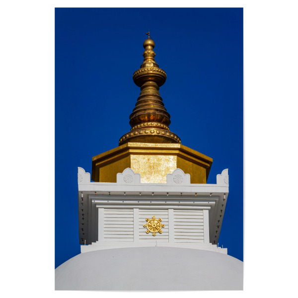 Poster "Pokhara Welt Friedens Pagode" artboxONE - Architektur,Reise / Asien - Welt friedens pagode,Pagode,Nepal,Pokhara,Asien,Buddhismus,Buddha