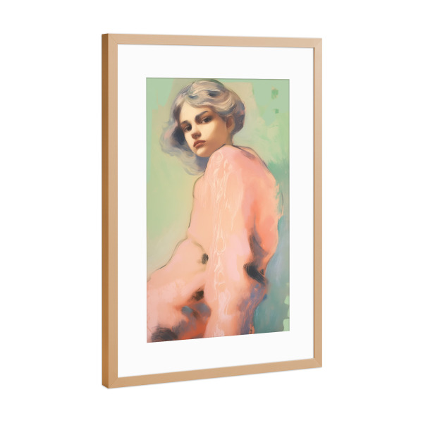 Poster mit Rahmen Kupfer "Mädchen Romantik" artboxONE - Abstrakt,Menschen,Fashion